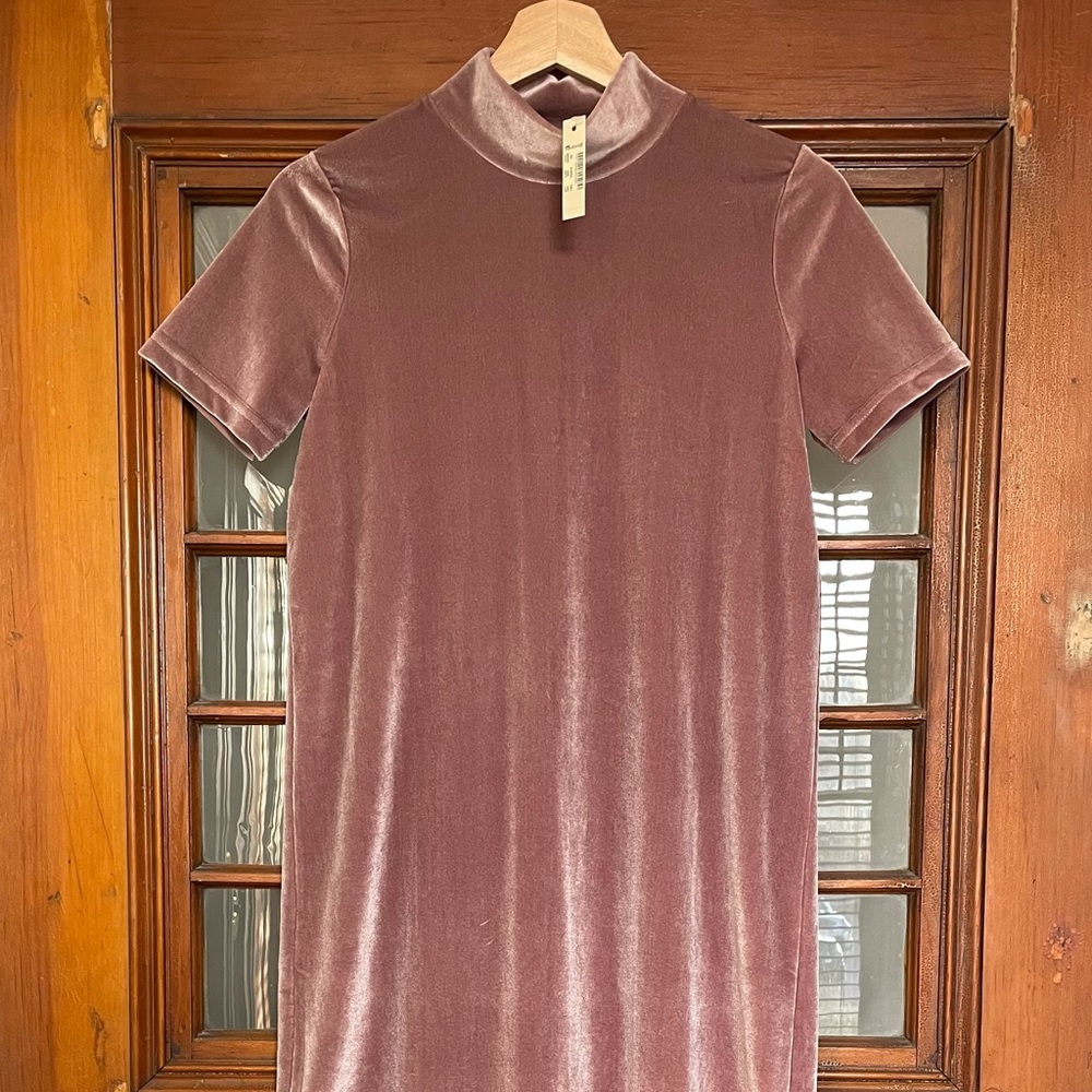 JCREW MOCK NECK VELVET SHEATH DRESS